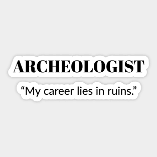 Archeologist Career Sticker